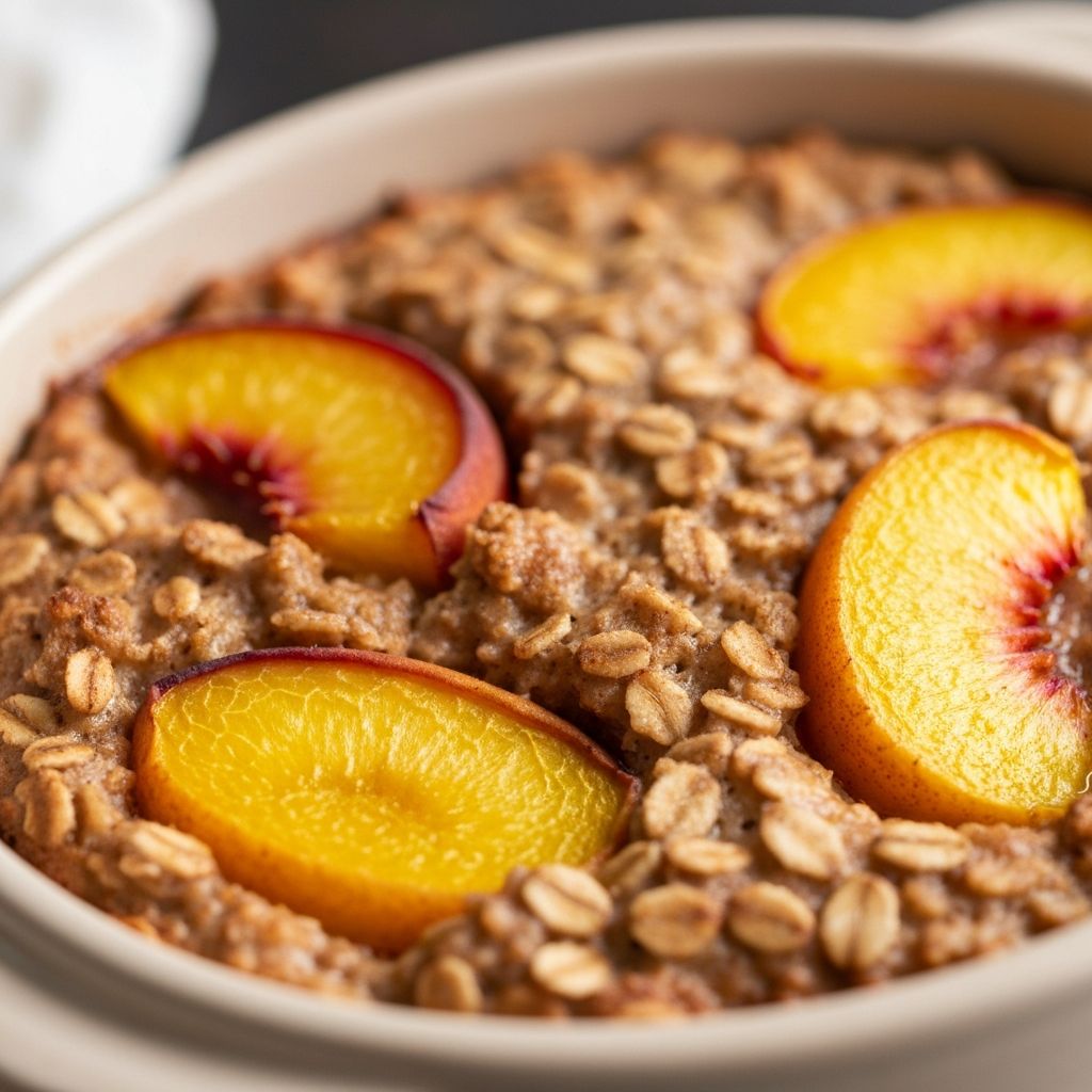 Peach Oatmeal Bake