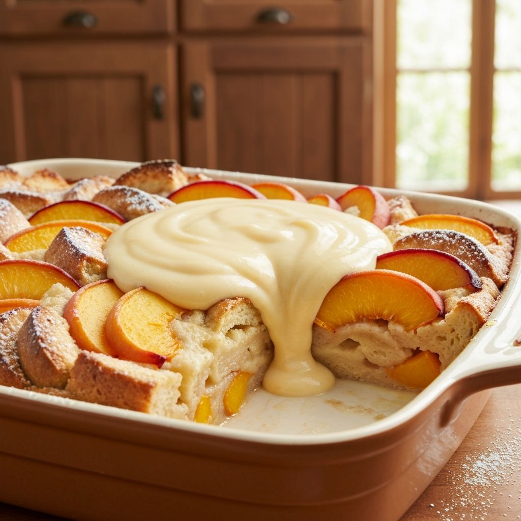 Peach Bread Pudding
